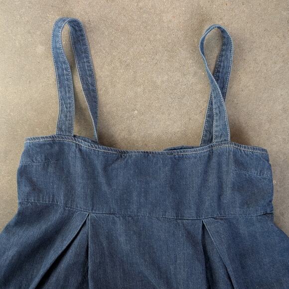 Reformation Denim Dress Size 10 Babydoll Mini Dress Cecil Denim Mini Reformation - Picture 9 of 14